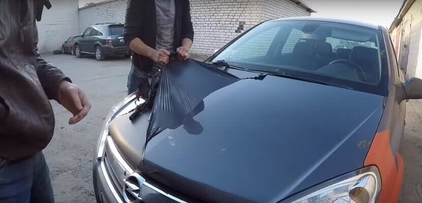 Снятие жидкой резины с авто