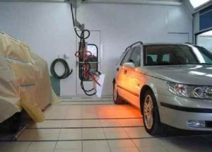 Сушка автомобиля после покраски