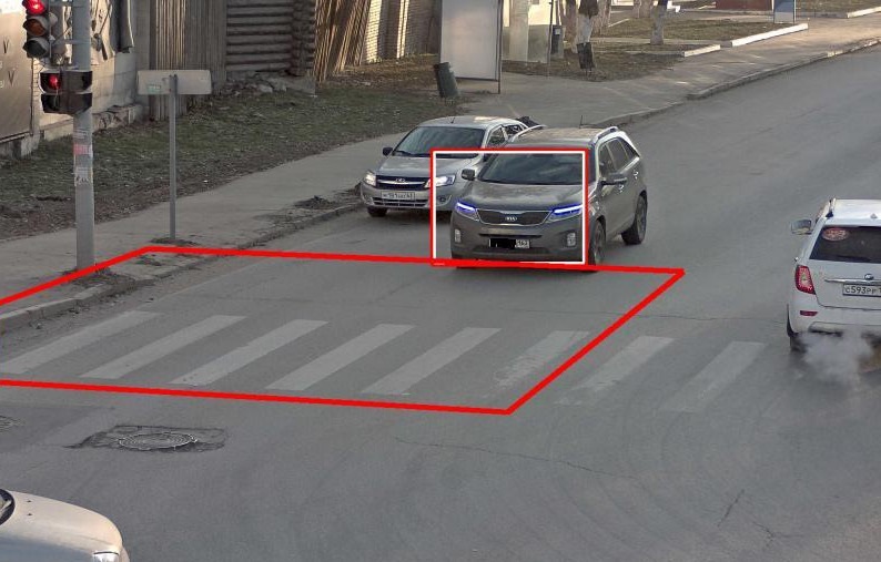 Фото с камеры перед пешеходным переходом