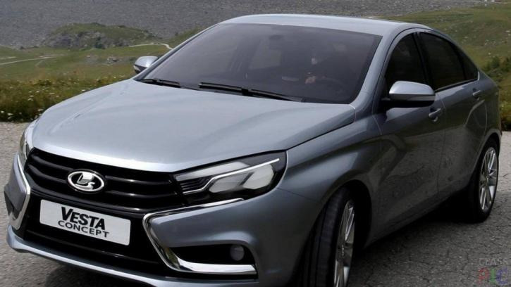 Серая Lada Vesta